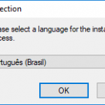 Escolha o Idioma de Instalação